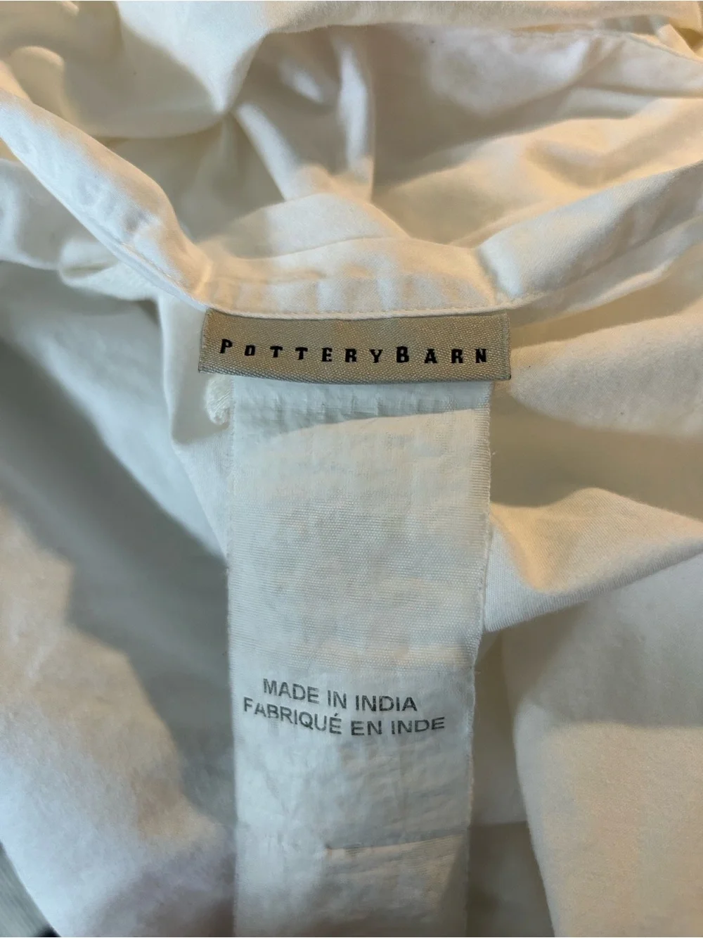 Pottery Barn crisp white